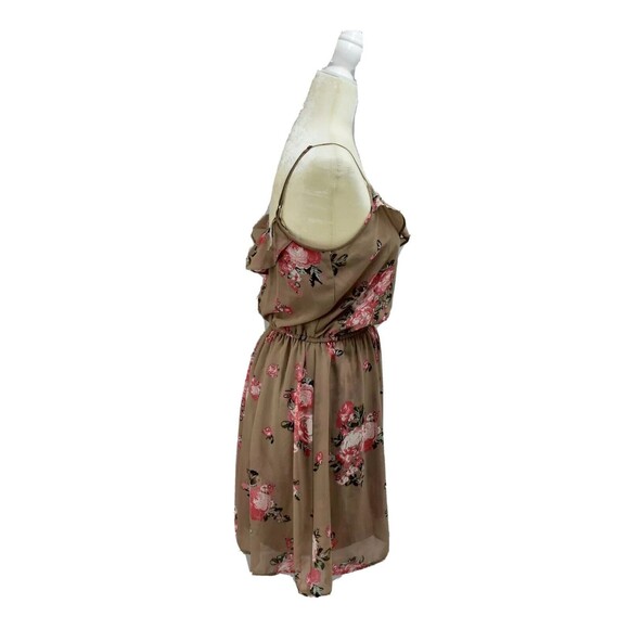 GUESS Women’s Spaghetti Strap Cocktail Dress Size S Floral Beige Knee Length. - Picture 2 of 6